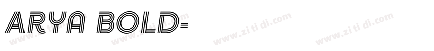 Arya Bold字体转换
